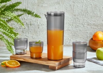 Set de Jarra y 4 Vasos Smoke MM