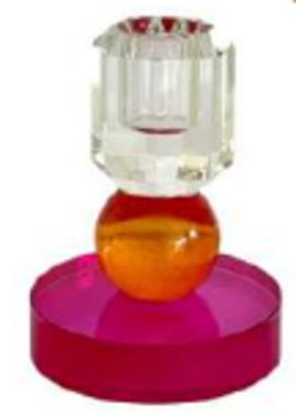 Candelabro Round Purple 10cm