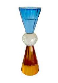 Candelabro Time Celeste 18cm