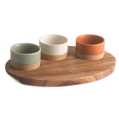 Bandeja Antipastiera con 3 Bowlsitos