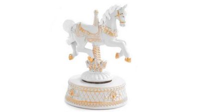 Caballito de Carrusel Musical Blanco 16,5cm