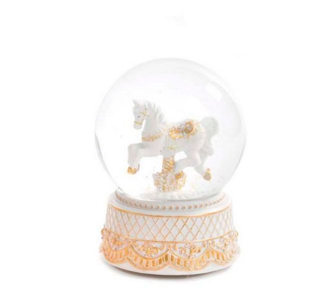 Snowglobe de Caballito Blanco 16.3cm