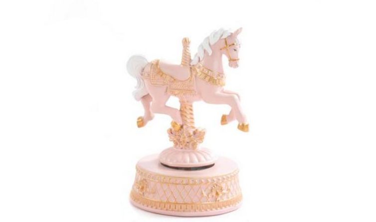 Caballito de Carrusel Musical Rosado 16,5cm