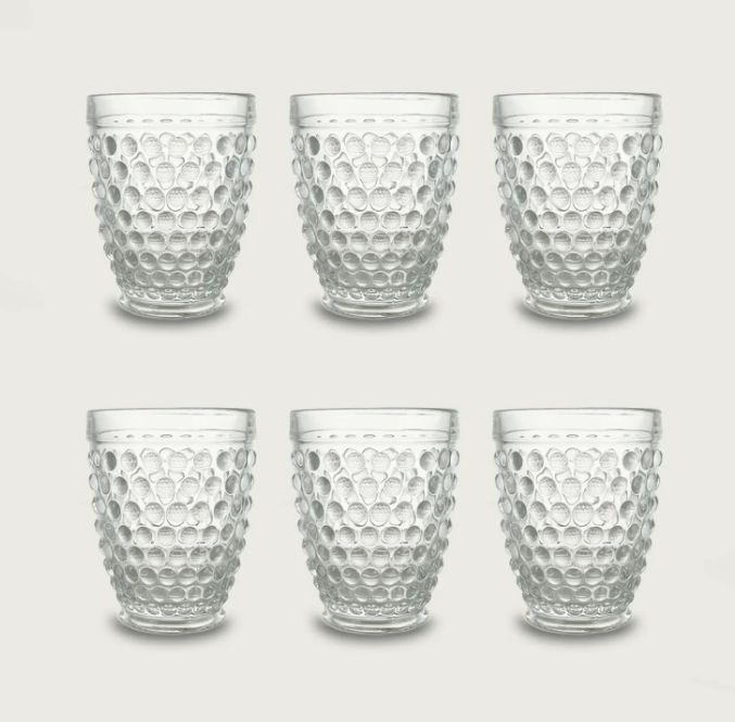 Set de 6 Vasos Bajos Blossom Transparentes