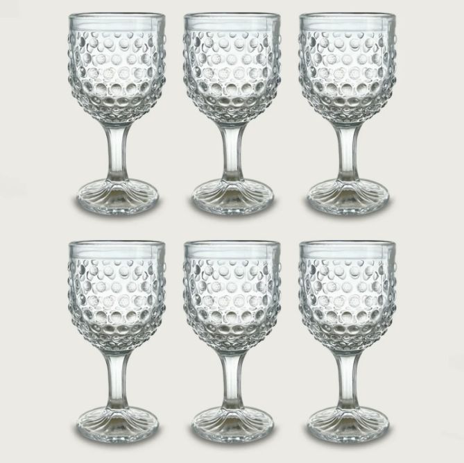 Set de 6 Copas Blossom Transparentes