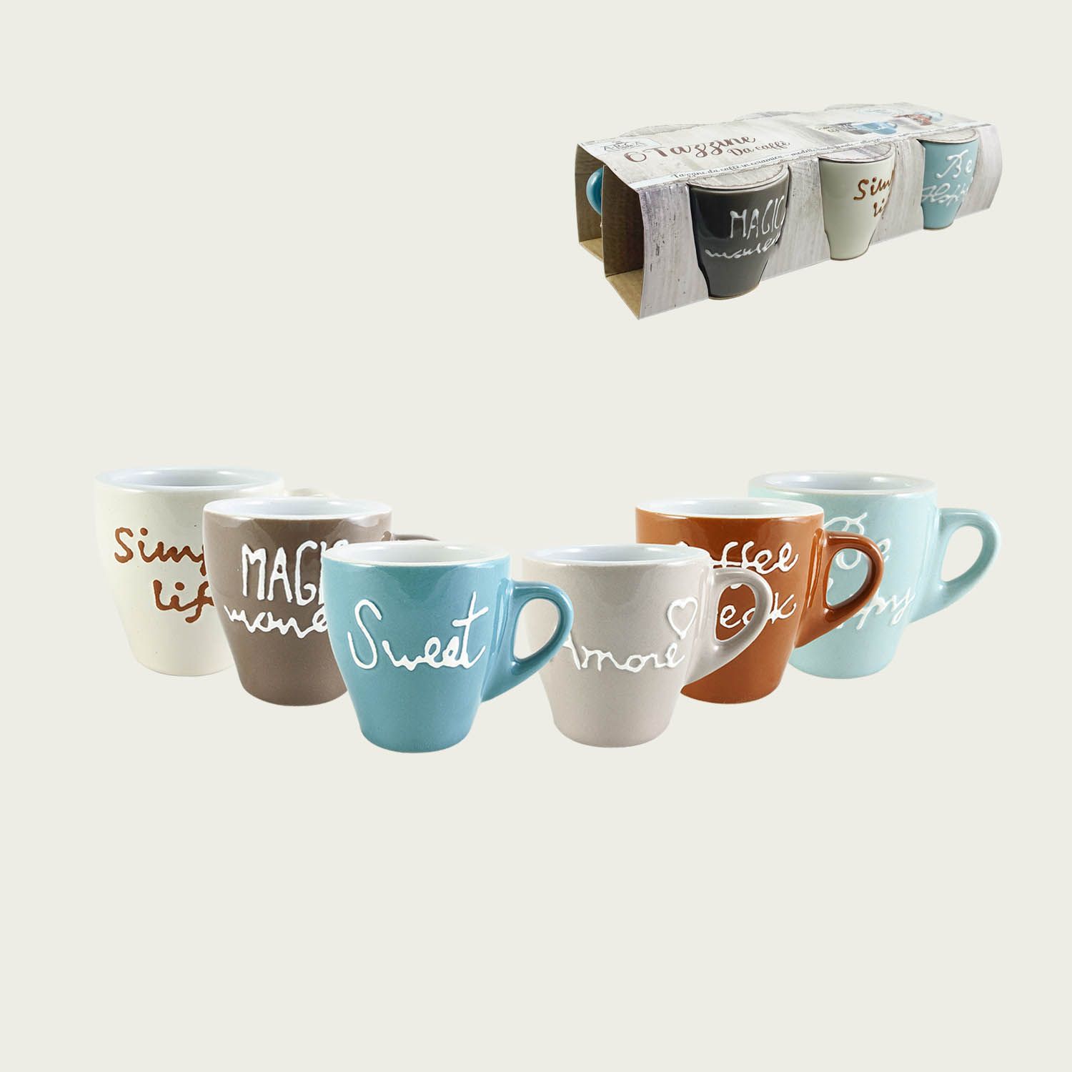 Set de 6 Tazas Shabby