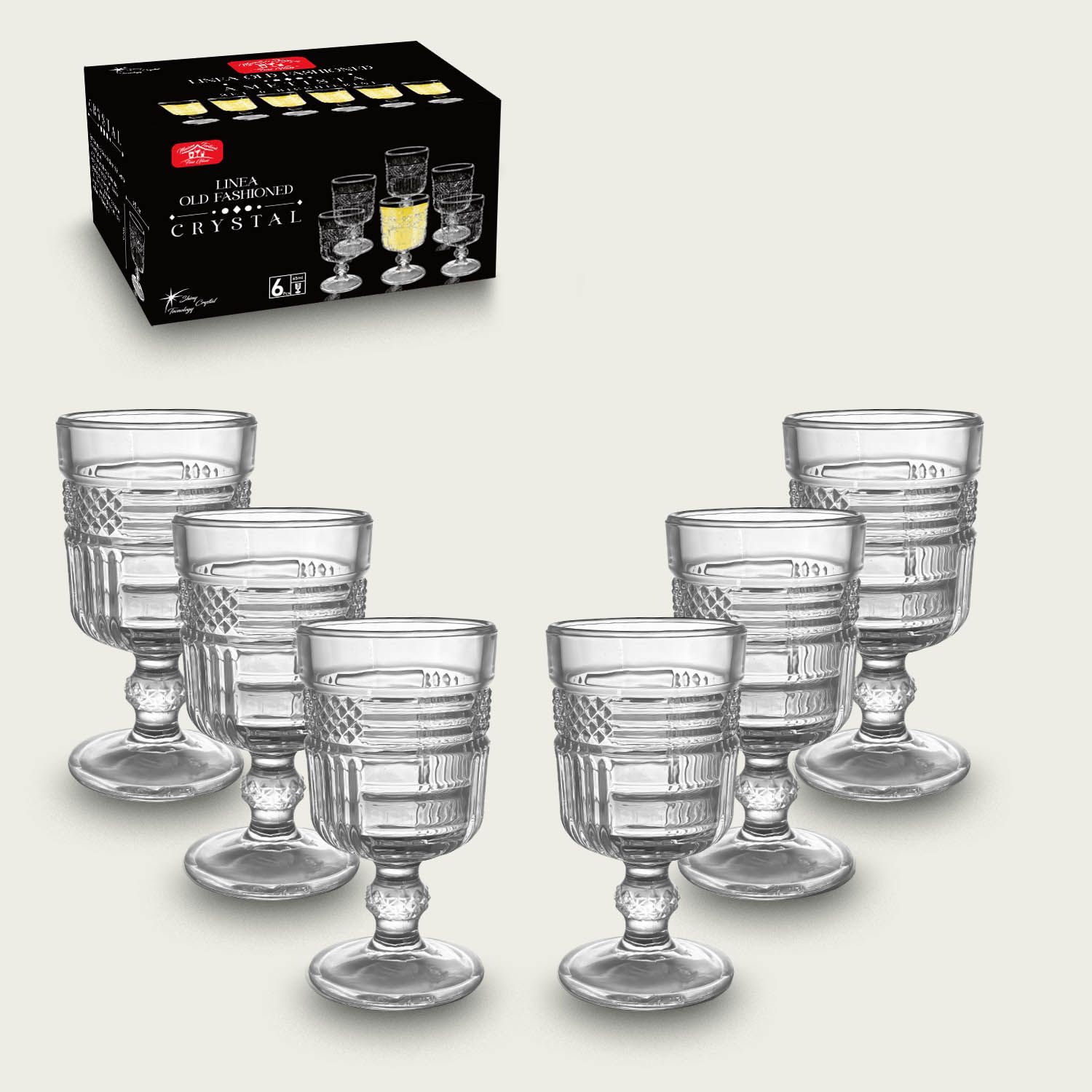 Set de 6 Copas Crystal