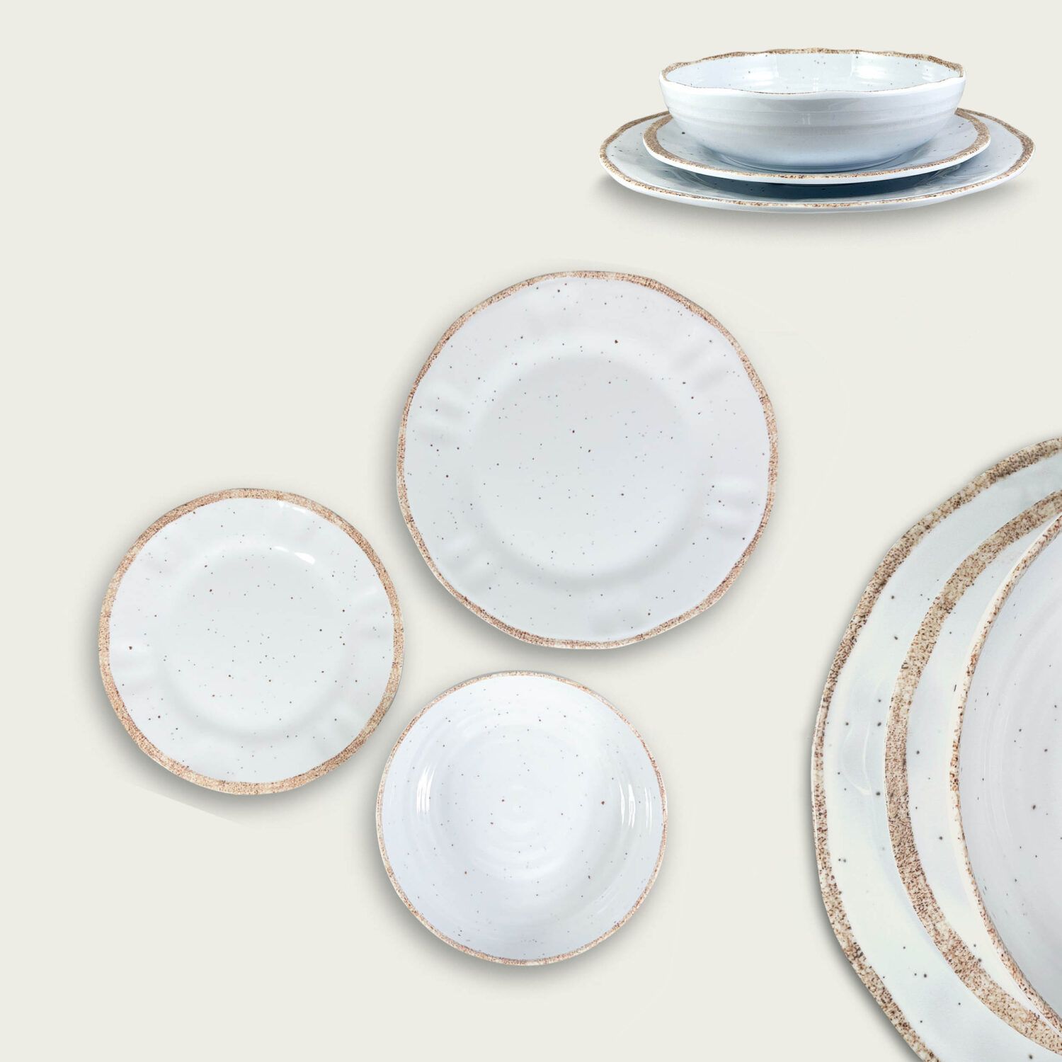 Plato de Postre Tierra 22cm (Melamina)