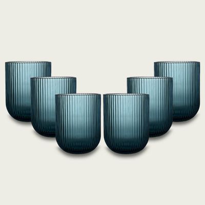 Set de 6 Vasos Bajos Eternity Blue MM