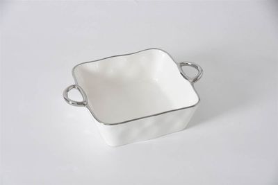 Pyrex Cuadrado Blanco (Plateado)