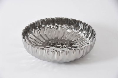 Bowl Extra Grande Poco Profundo Plateado