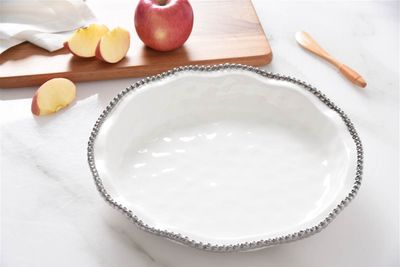 Pie Dish Blanco (Plateado)