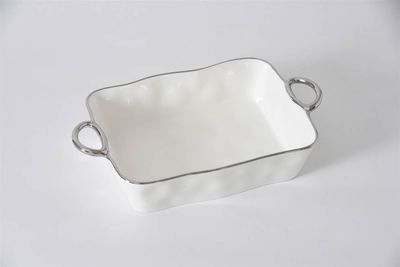 Pyrex Rectangular Blanco (Plateado)