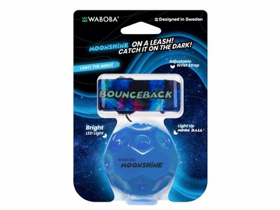 Bounceback LED- Moon Ball on a Leash Azul