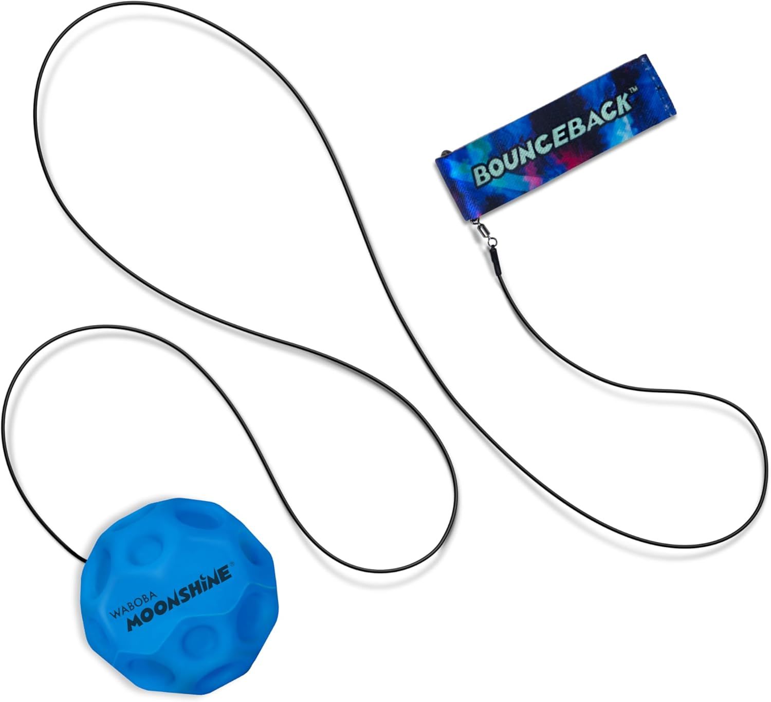 Bounceback LED- Moon Ball on a Leash Azul