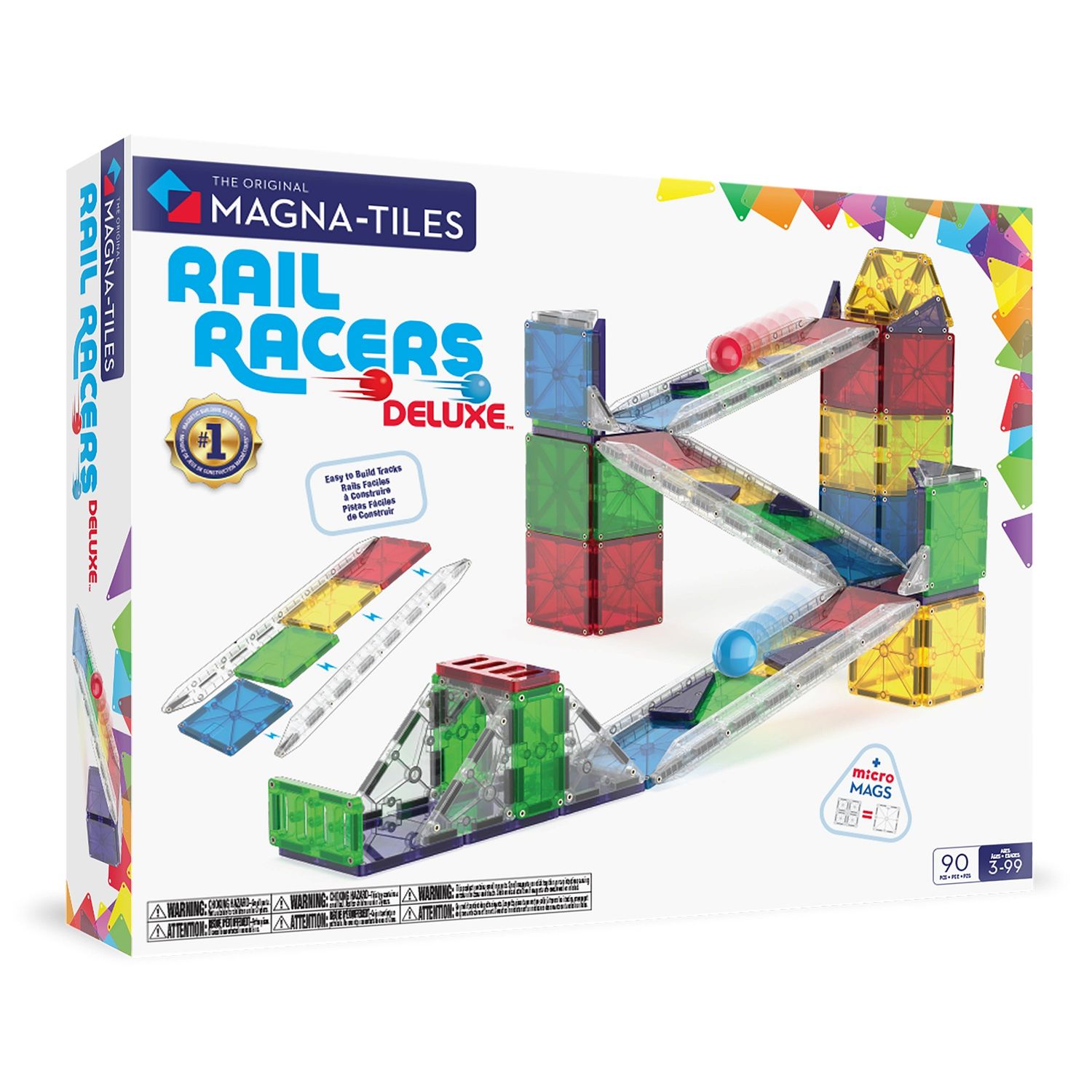 Magna Tiles Rail Racers Deluxe 90 Piezas
