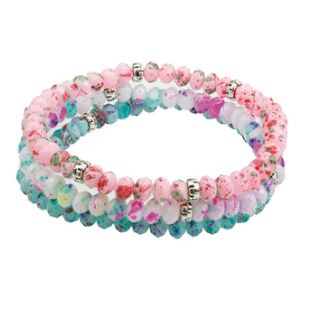 Pulserita de Colores Crystal 3 Stack Bracelet