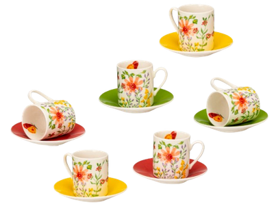 Set de 6 Tazas de Espresso Bouquet