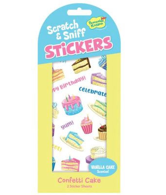 2 Paquetes de Confetti Cake Scratch and Sniff Stickers MM