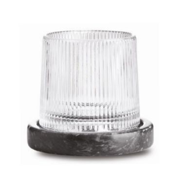 Vaso Swivel con Coaster de Marmol Negro