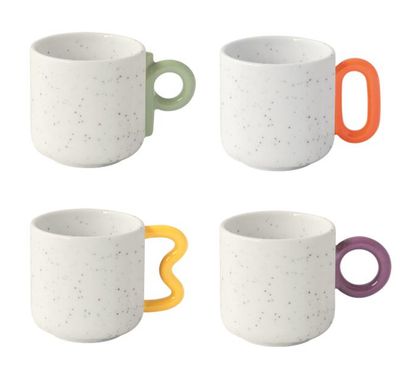 Set de 4 Mugs Creative White