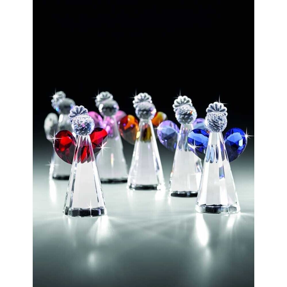Angel de Cristal con Alas Azules