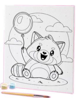 Paint by Number Kit Red Panda