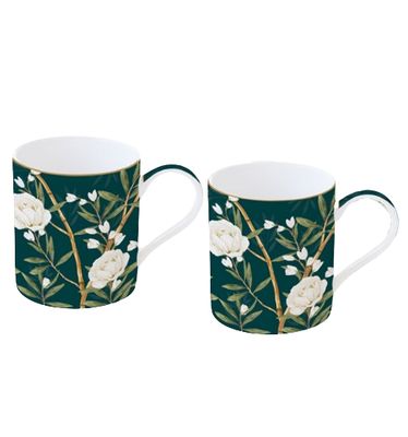 Set de 2 Mugs de Porcelana Royal Peonies