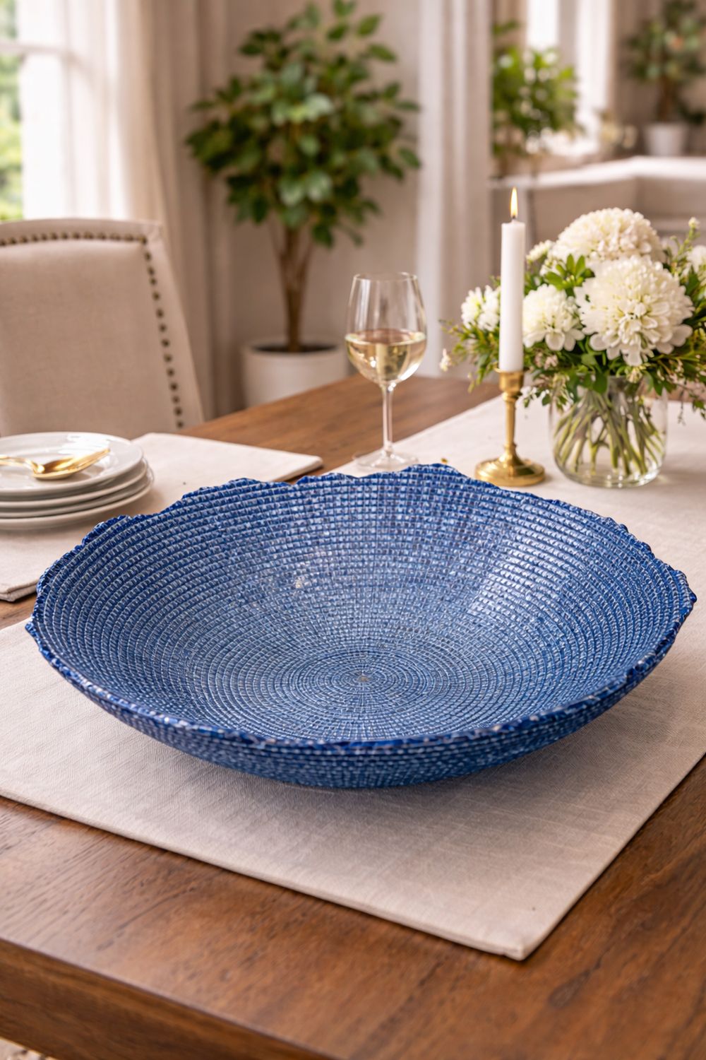 Aster Centrotavola 40 cm Celeste