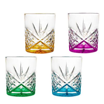 Set de 4 Vasos Bajos Dublin Rainbow