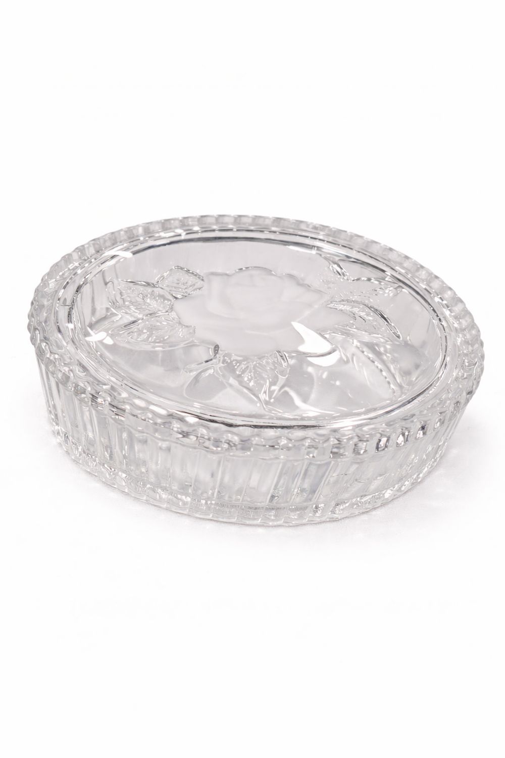 Crystal Box with Frosted Rose Top