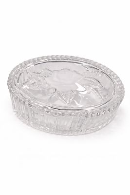 Crystal Box with Frosted Rose Top