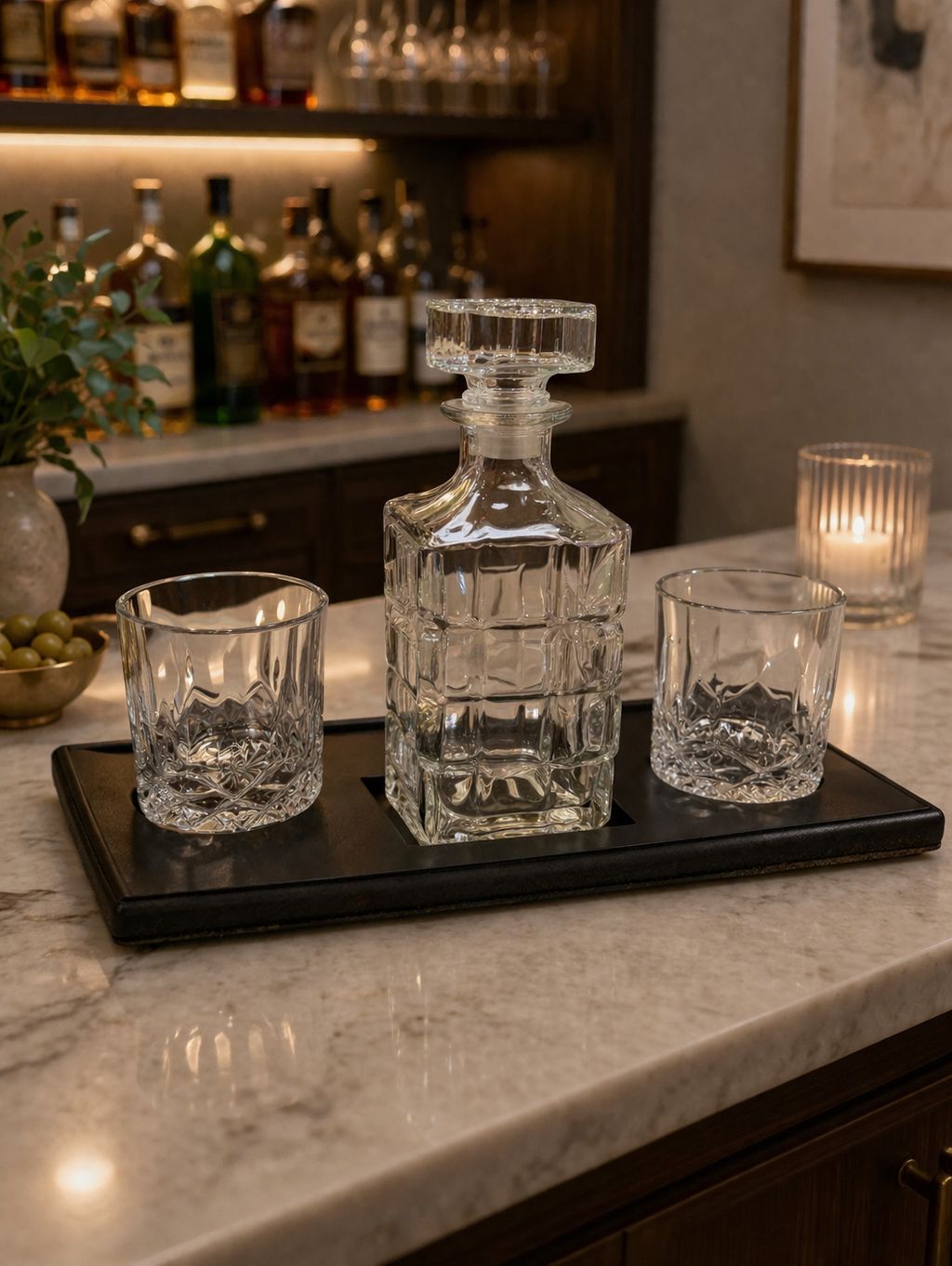 Decanter W/2 DOF 10 Oz On tray