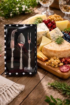 3 Pc Silverplate Cheese Set