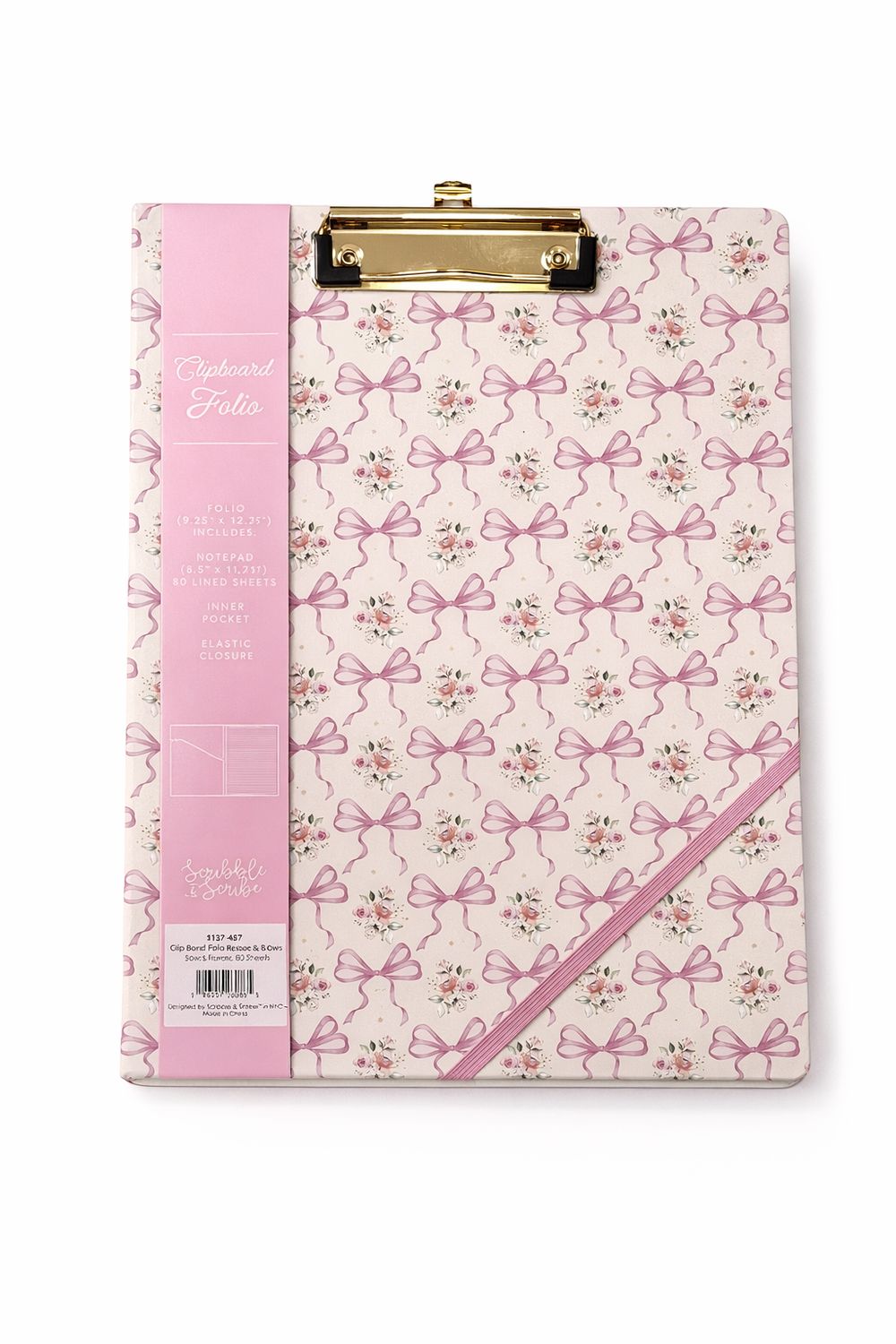 Clipboard Folio - Floral Bows