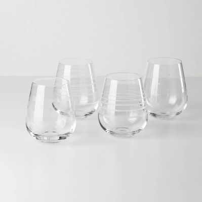 Set de 4 Copas de Vino sin Tallo Mingle