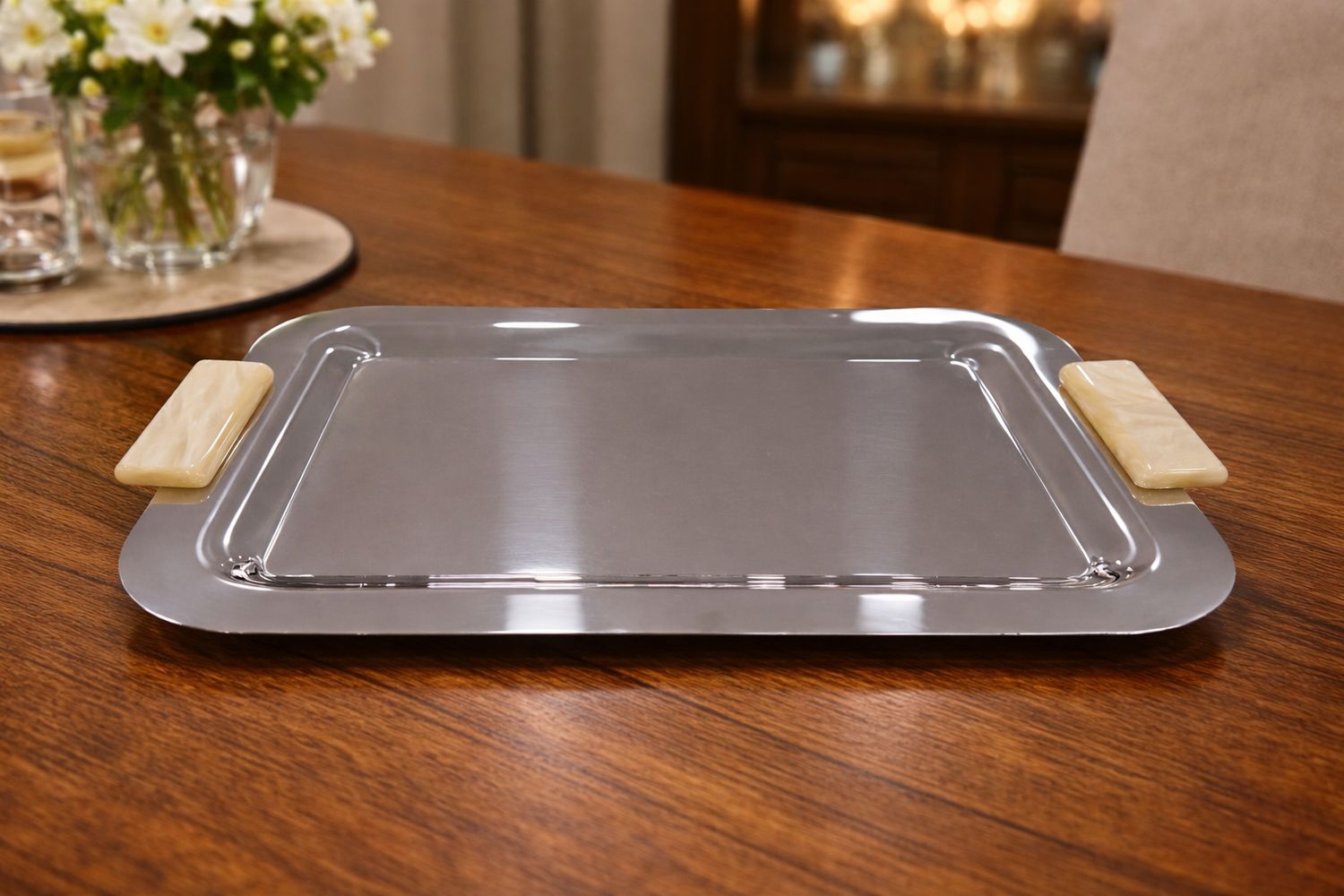 RECT.TRAY 43 CM.SEVILLE H.P.IVORY