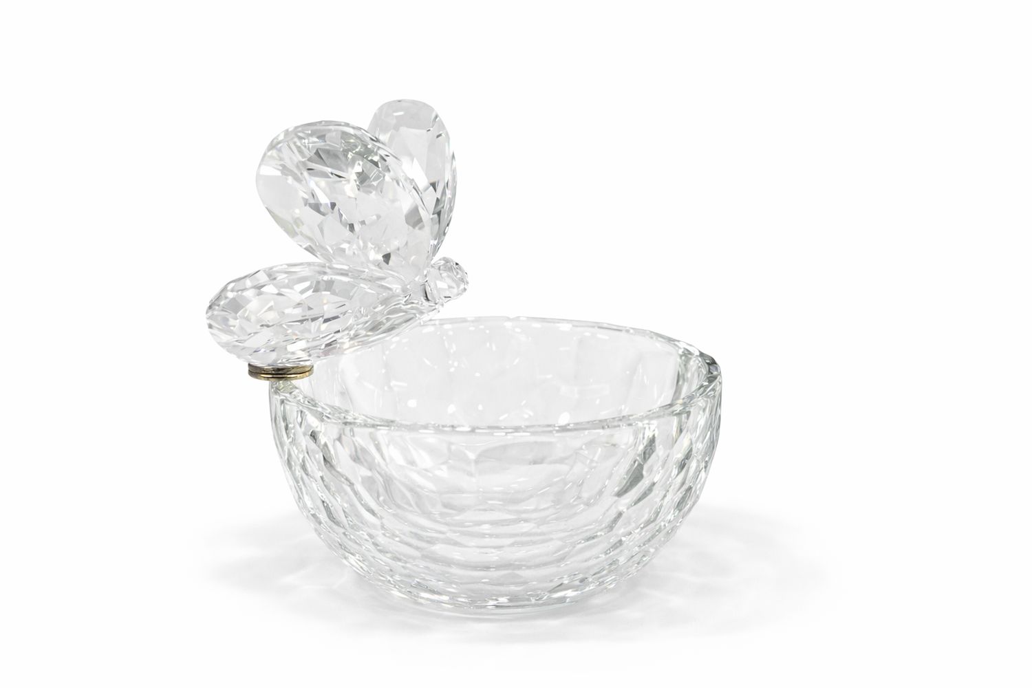 Platito de Cristal con Mariposa Transparente