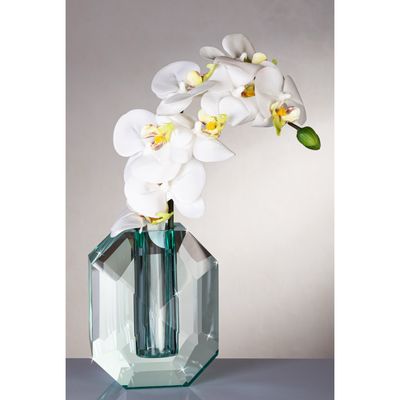 Florero de Cristal Turquesa