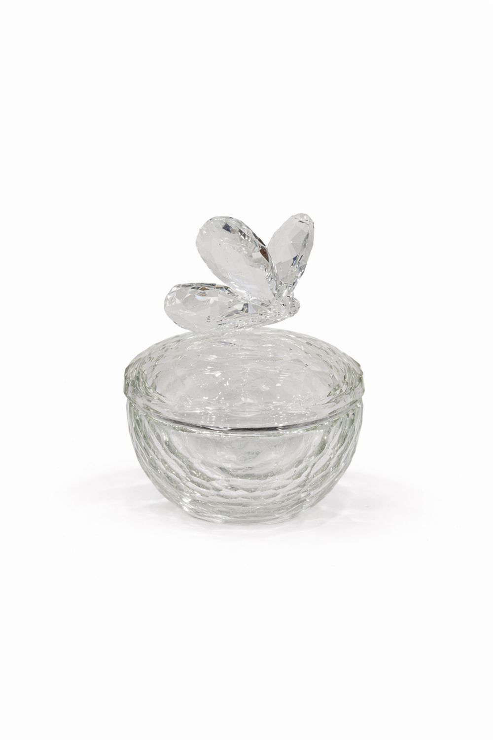 Cofre de Cristal con Mariposa Transparente