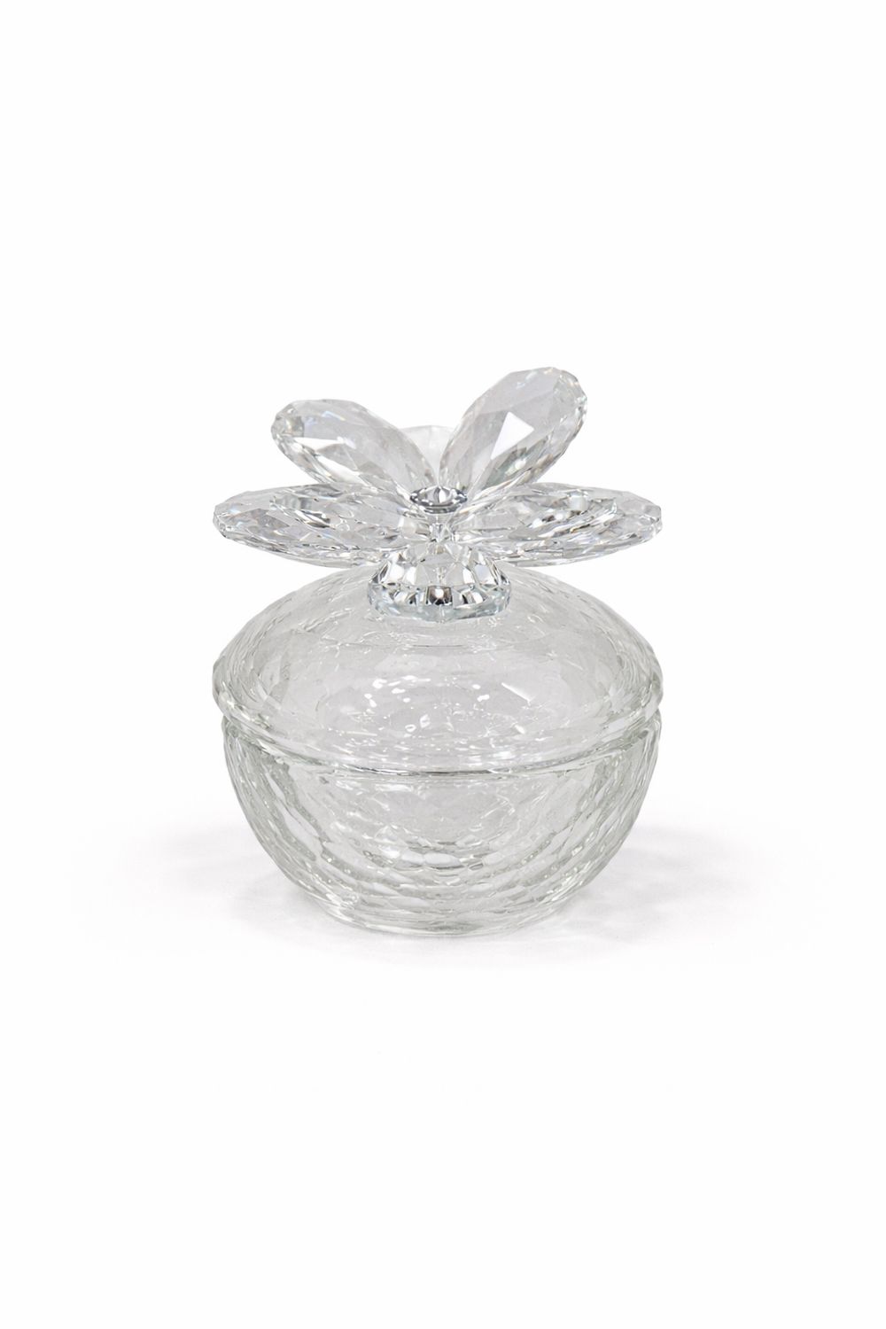 Cofre de Cristal con Flor Transparente