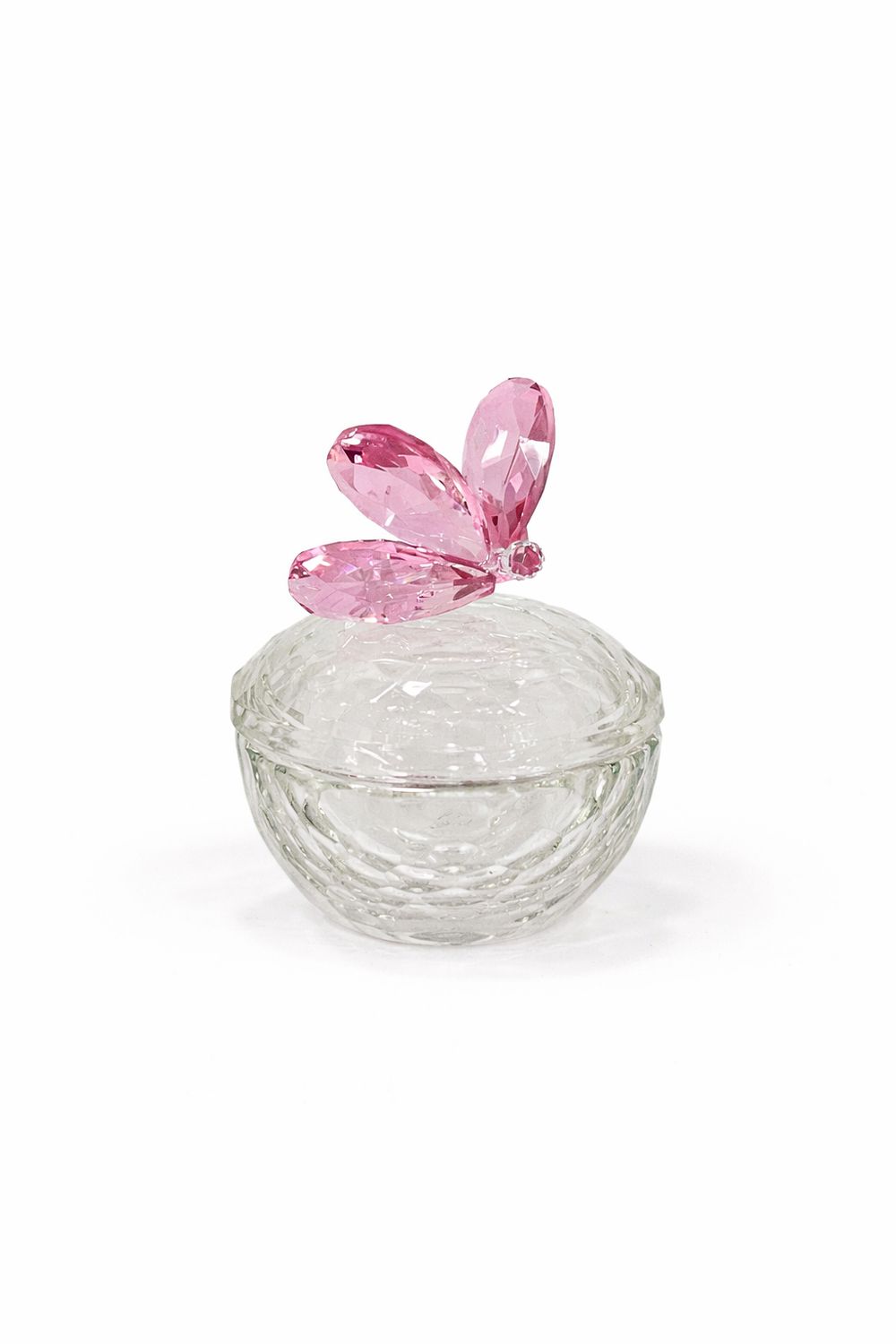 Cofre de Cristal con Mariposa Lila