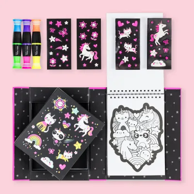 Neon Coloring Set - Unicorns and Friends