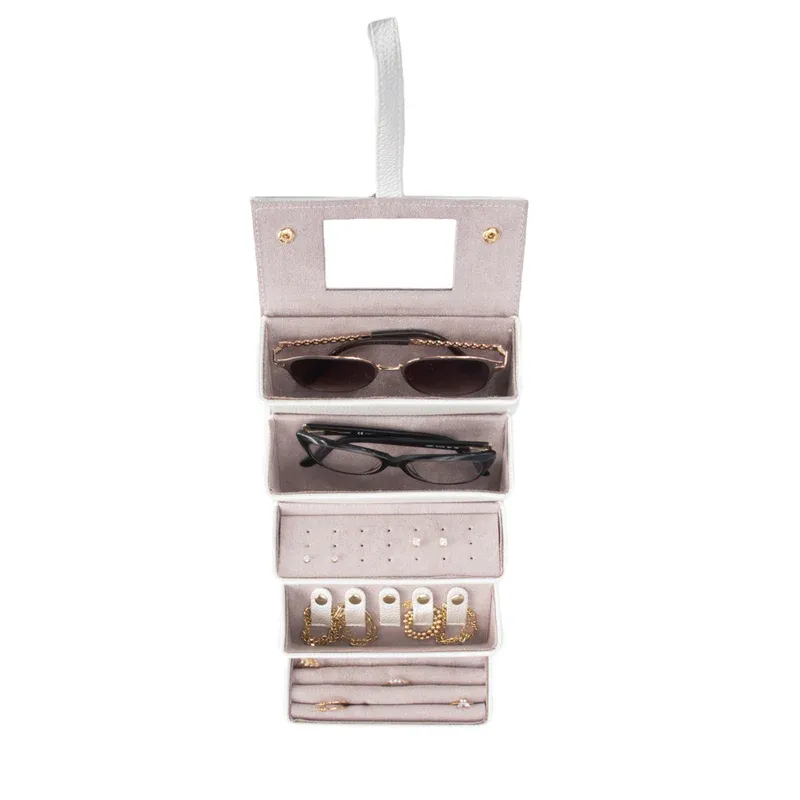 Leah 5 Eyewear &amp; Jewelry Case (White)