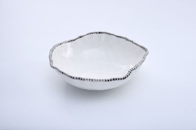Bowl de Servir Extra Grande Blanco (Plateado)
