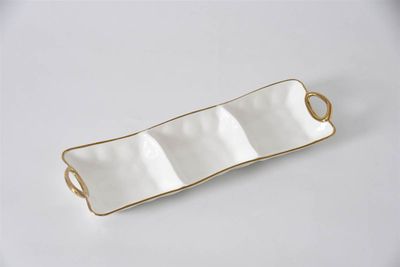 Bandeja de 3 Divisiones Blanca (Dorado)