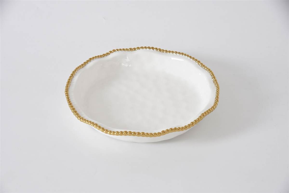 Pie Dish Blanco (Dorado)