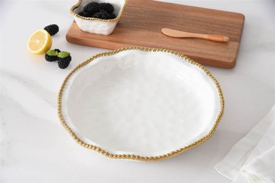 Pie Dish Blanco (Dorado)