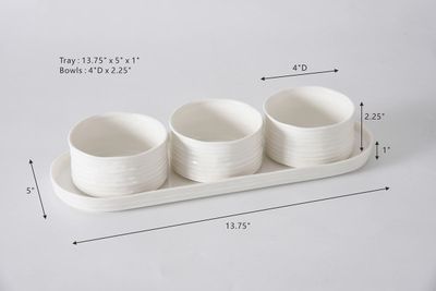 Bandeja y 3 Bowlistos Le Blanc