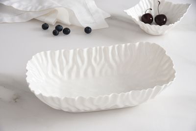Bandeja Rectangular Honda Mediana Blanca
